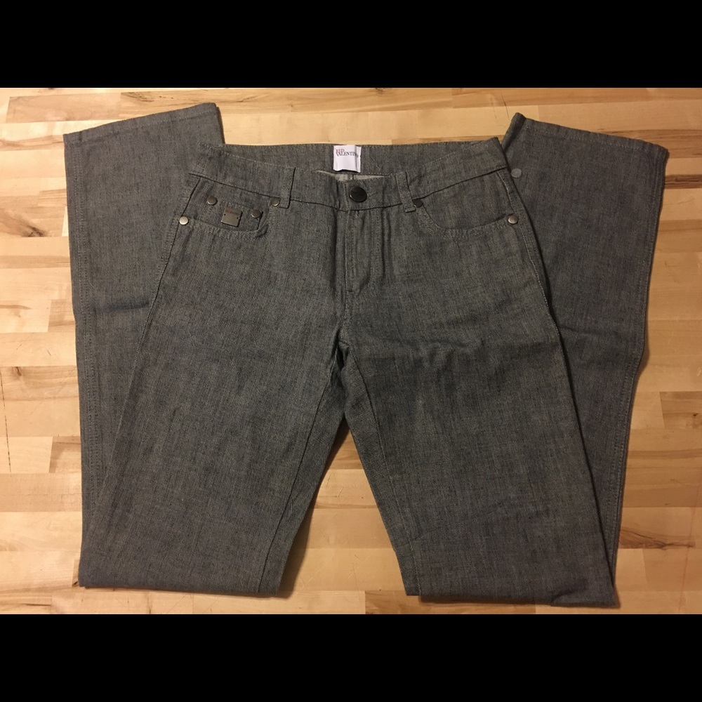 Red Valentino grey straight leg jeans